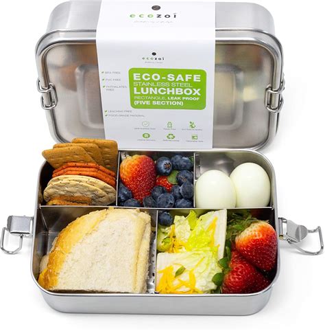 metal compartment lunch box uk|reusable lunch containers with compartments.